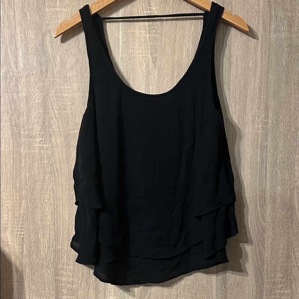 Mossimo Supply Co. Black Layered Tank Top Size Large